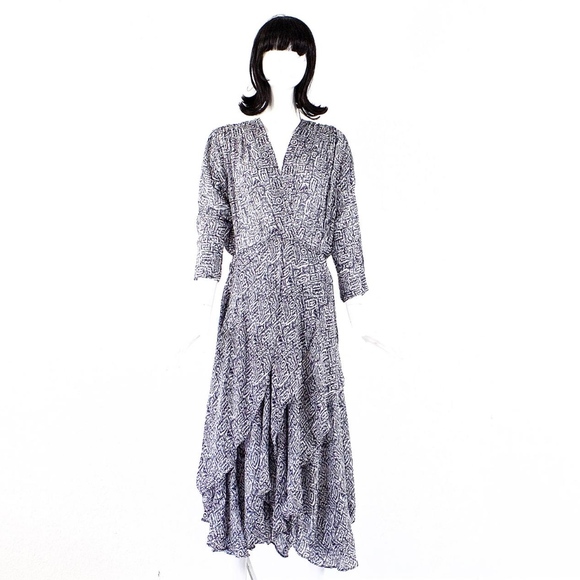 VTG 80's Chez Zvanni India SILK Dress - Picture 2 of 7